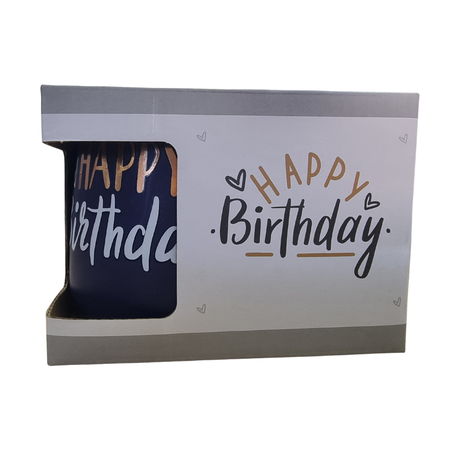Ceramic Mug - Happy Birthday - Grey
