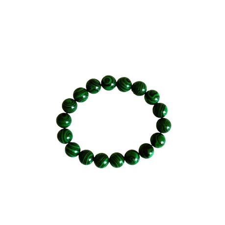 Earth Stone Collection - Malachite Bracelet And Bullet Necklace Set
