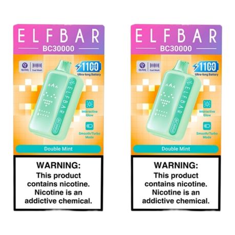 Elf Bar BC30000 Disposable Vape - Double Mint (Pack of 2)