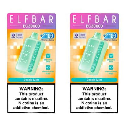 Elf Bar BC30000 Disposable Vape - Double Mint (Pack of 2)