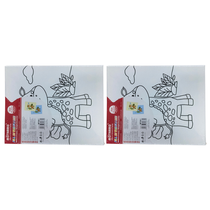 Motarro Printed Canvas - 2 Pack -   20x25cm Lion