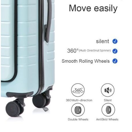 Multifunction Smart Carry-On Travel Suitcase - 20 Inch - Pink
