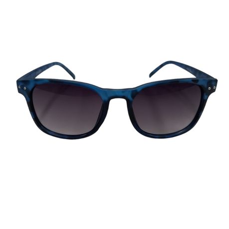 Solar X Wayfarer Sunglasses Gradient Grey Lens UV400 - Blue