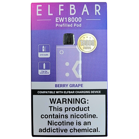 Elf Bar 18000 Puffs Rechargeable Pod 50mg - Berry Grape