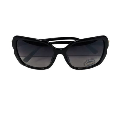 Solar X Oversized Sunglasses with Gradient Lens UV400 - Black