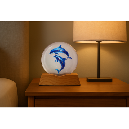 3D Creative Lamp - Dolphin Pod Sparkles Illuminated Art Light