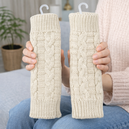 2 Piece Arm Warmers - Brown