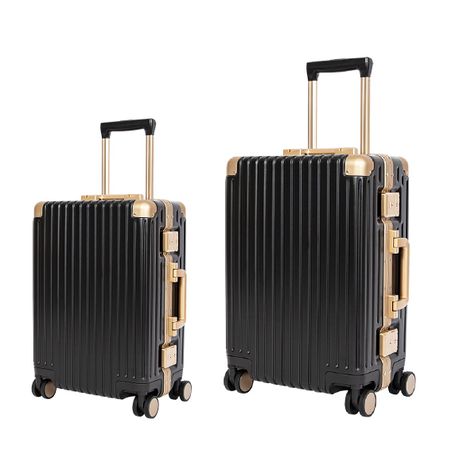 Classic Aluminum Frame Travel Suitcase - 20 inch + 24 inch