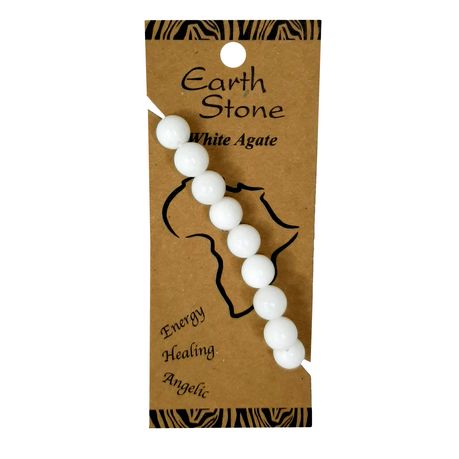 Earth Stone Collection - White Agate Stone Bracelet