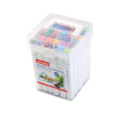 Motarro Double Tip Marker 6.0mm And 1.0mm - 36 Colours