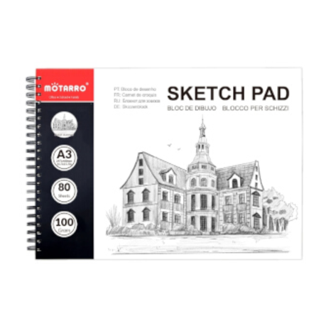 Motarro Sketch Pad - 80 Sheets - 297x400mm A3