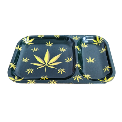 Rolling Tray Divided - Leaf Design 23 cm