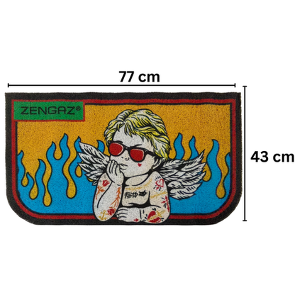 Zengaz Door Mat - Non Slip - Good Vibes Crocodile