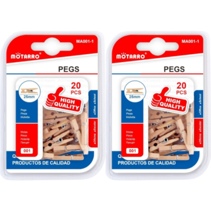 Motarro Pegs 25mm 20PCS - 2 Pack