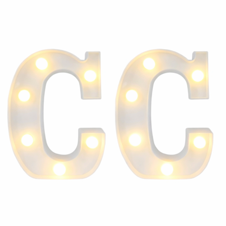 Motarro Led Letter Light 22cm - 2 Pack - White Letter H