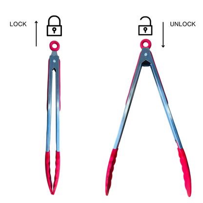 Stainless Steel Tongs With Silicone Tips