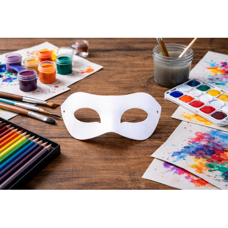 Motarro Painting Mask White - Half Face 19x10cm