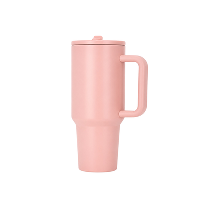 Handled Tumbler With Straw Lid - Light Blue