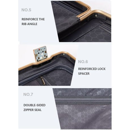 Classic Aluminum Frame Travel Suitcase - 20" and 26" - Grey