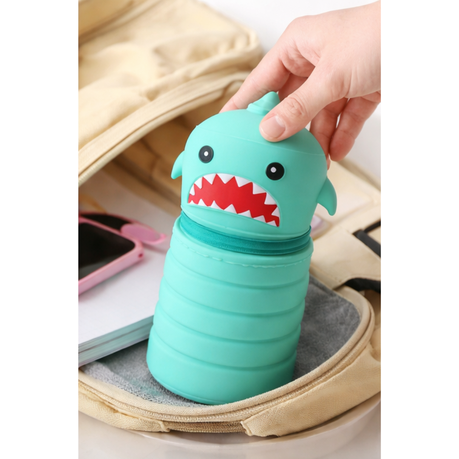 Motarro Silicone Pencil Case Shark - Blue