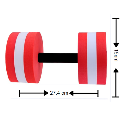 Swimming Dumbbell for Aerobics Workout - Set of 4 - Red