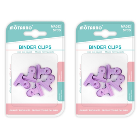 Motarro Binder Clips Pack 5PC - 2 Pack - Green