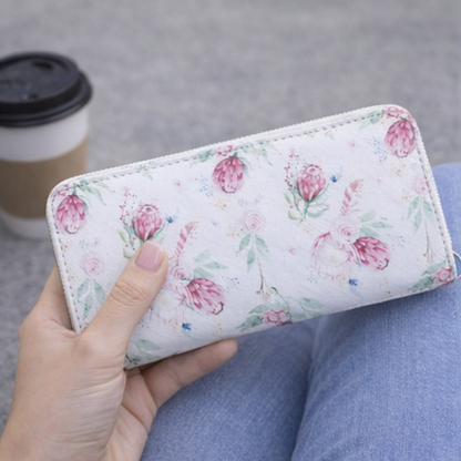 Protea Wallet - Light Pink 10×19.5×2.5cm