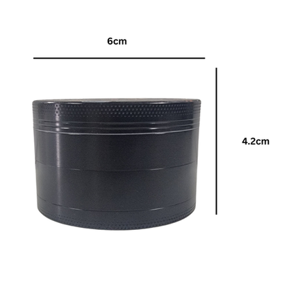 Large Herb Grinder - 4 Piece - Leaf Character Designs - Red
