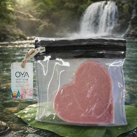 OYA - Heart Soap Large - Buoyant Blossoms