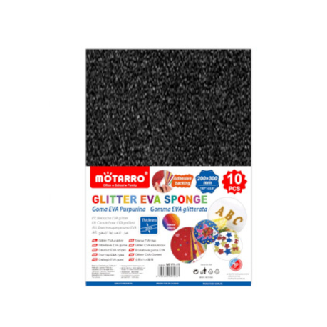 Motarro Eva Sponge A4 10 Pieces - Dark Pink Glitter
