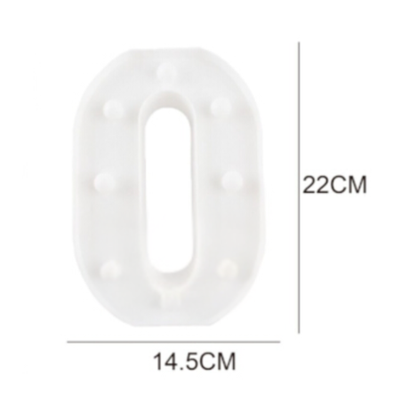 Motarro Led Numbers Light 22cm - 2 Pack - White Number 5