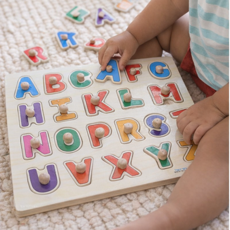 Wooden Peg Puzzle Letters