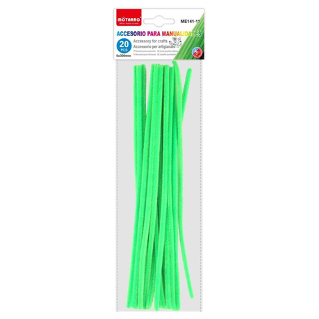 Motarro - Chenille Stems 6mmx30cm 20PCS Grass Green 12 Pack