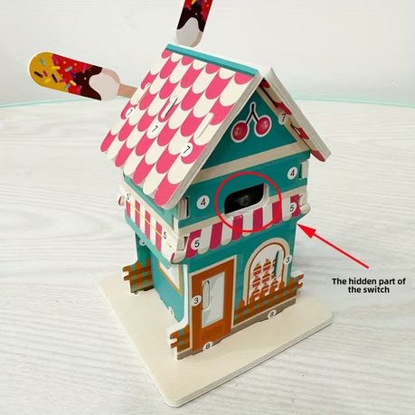 Wooden Windmill Puzzle Kit - Buildable Motorized Windmill