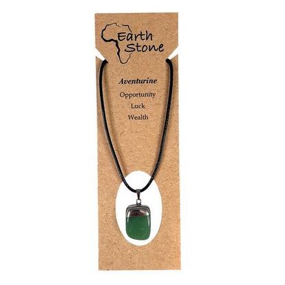 Earth Stone Collection - Polished Aventurine Stone Necklace