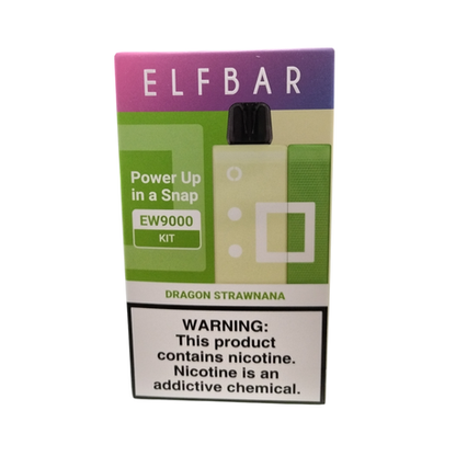 Elf Bar 9000 Puffs Rechargeable Pod Kit 50mg - Dragon Strawnana - 2 Pack