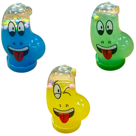Glitter Funny Face Crystal Mud Slime - 24 Pack