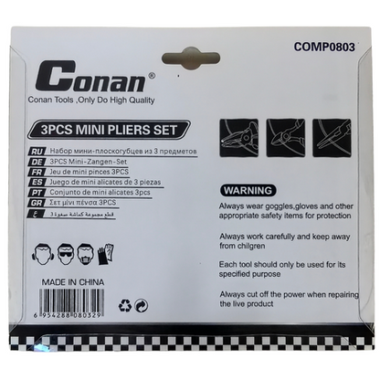 Conan 3 Piece Mini Plier Set