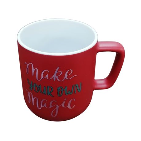 Red Ceramic Mug Make Your Own Magic