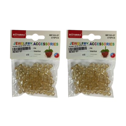 Motarro Beige Round Bead +- 75 PCS - 2 Pack