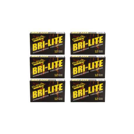 Bri-Lite Individually Wrapped Fire Lighters 12-pieces - 6 Pack