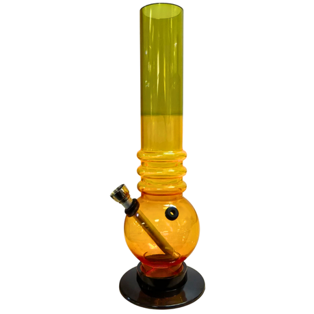Acrylic Water Bong Rasta Color 26cm Bubble Bottom