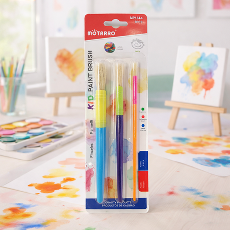 Motarro Kids Paint Brushes - 3 Piece Set
