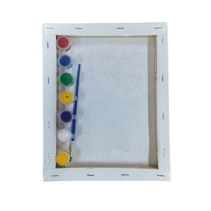 Motarro Printed Canvas - Paint-In Frame Canvas Kit (20 × 25 cm) - Giraffe