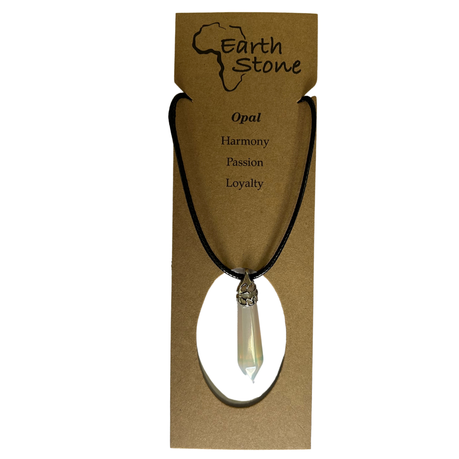 Earth Stone Collection - Ice Drop Opal Crystal Stone Necklace
