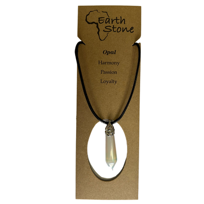 Earth Stone Collection - Ice Drop Opal Crystal Stone Necklace