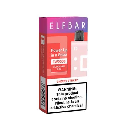 Elf Bar 9000 Puffs Rechargeable Pod 50mg - Cherry Strazz - 5 Pack
