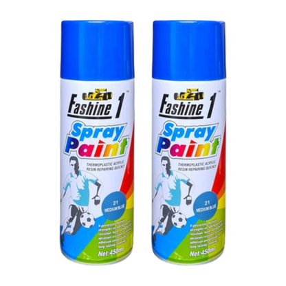 Fashine 1- Spray Paint 450ml - Medium Blue 2 Pack