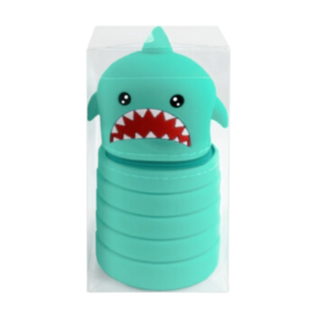 Motarro Silicone Pencil Case Shark - Blue
