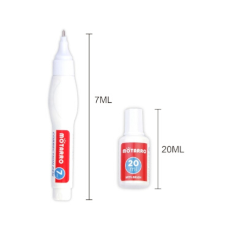 Motarro Correction Fluid And Pen 7ml And 20ml